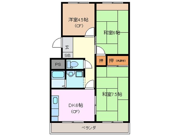 メゾン江ケ室の物件間取画像